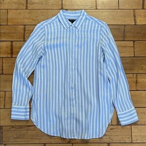 Banana Republic Light Blue and White Striped tunic